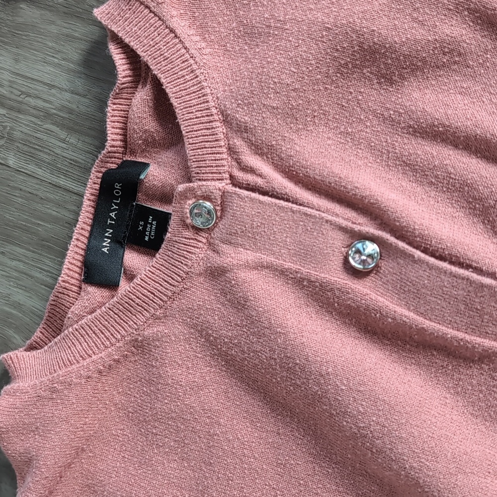 Ann Taylor Burgundy and Pink Sweater Set (2 Items) - Picture 6 of 7